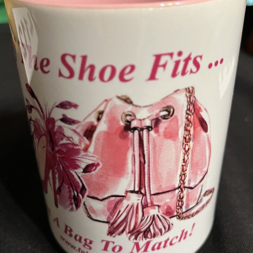 Fabulosity 12 OZ Ceramic Mug in Pink and White